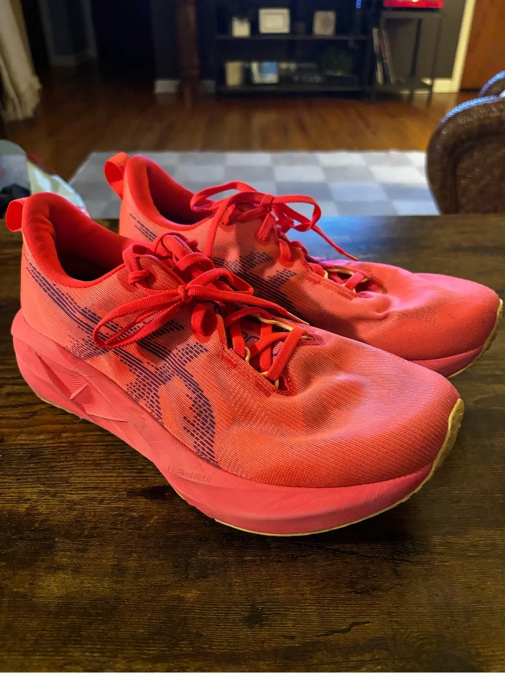 Asics Men's Novablast 5 Sneakers Flash Red/Edo Purple - Size 10.5
